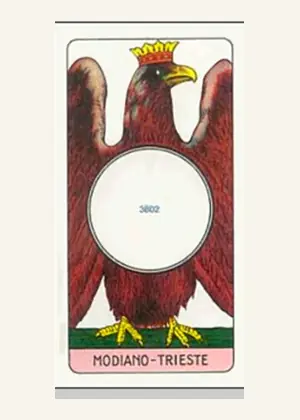 Asso di denari delle carte triestine Modiano