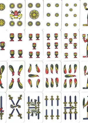 Il mazzo completo di carte napoletane